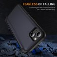 thumbnail image 5 of KOMI pour iPhone 15 Pro Max Étui avec Porte-Cartes Noir, étui 2 en 1 Résistante aux Chocs Protection Robuste avec Support Bleu, 5 of 5