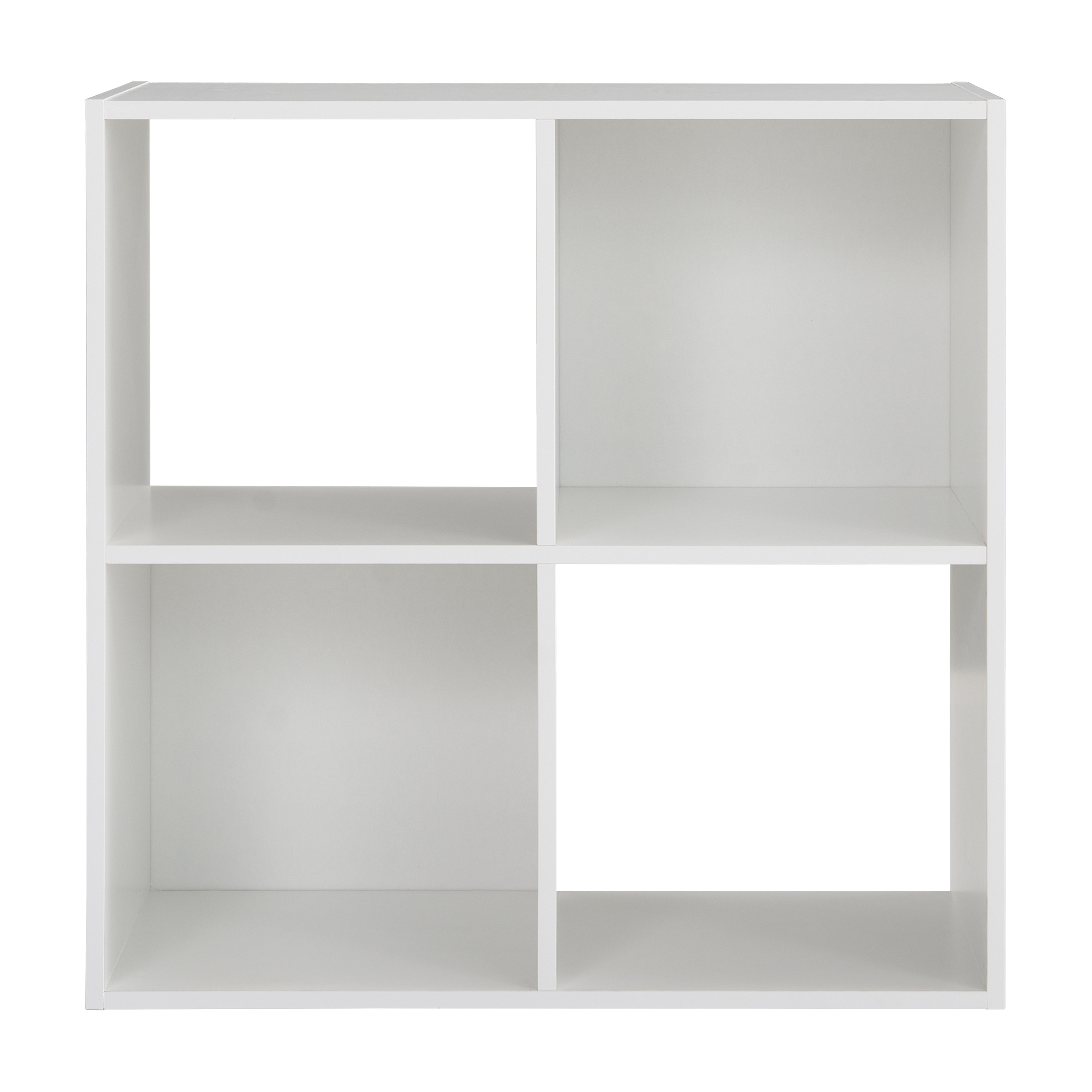 Mainstays 4-Cube Storage Organizer Bookcase, White photo 2