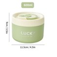 thumbnail image 1 of Bento Lunch Box Set, Portable Keep Warm Lunch Container With Insulated Bag, 18/8 Stainless Steel Thermal Food Container Green 600ml, 1 of 6