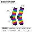 thumbnail image 2 of Bingfone Compression Socks for Women and Men Long Socks for Running Athletic Cycling Nurse- Bright Rainbow, 2 of 6