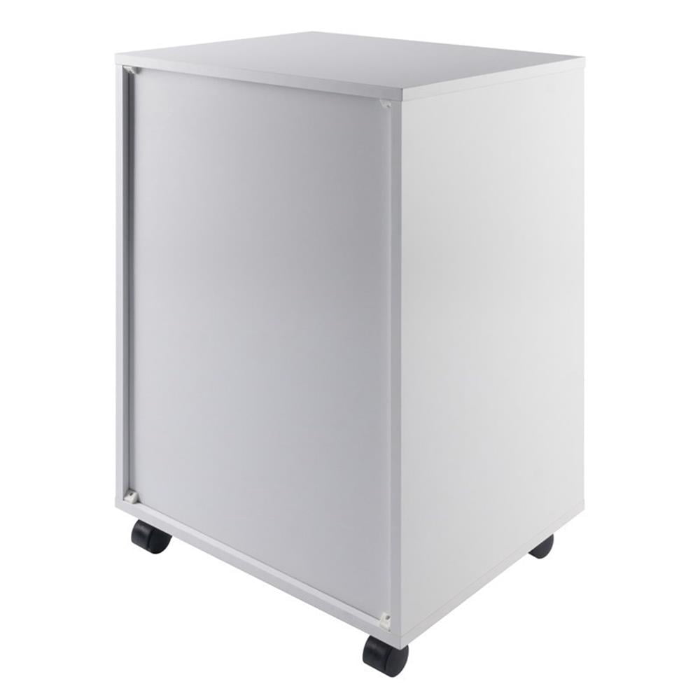 Scranton & Co 5-Drawer Modern Wood Mobile File Cabinet in White