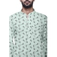 thumbnail image 3 of Atasi Mandarin Collar Printed Cotton Traditional Kurta For Men Casual Shirt, 3 of 5