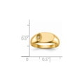 thumbnail image 5 of 14K Yellow Gold Ring Band Signet Diamond Round 6.5x11.0mm AA Open Back, Size 9, 5 of 5