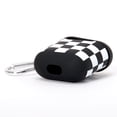 thumbnail image 2 of Claire's Black & White Checkered Silicone Earbud Case Cover - Compatible with Apple AirPods®, 2 of 2