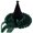 Dark green, variant on Hsqqdc Women Velvet Ruffled Pointer Hat Ribbon Bow Dark Fantasy Masquerade Festival Headwear