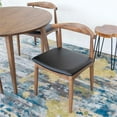 thumbnail image 5 of Pemberly Row 5-Piece Round Table Dining Set in Walnut w/4 Chairs in Black, 5 of 5