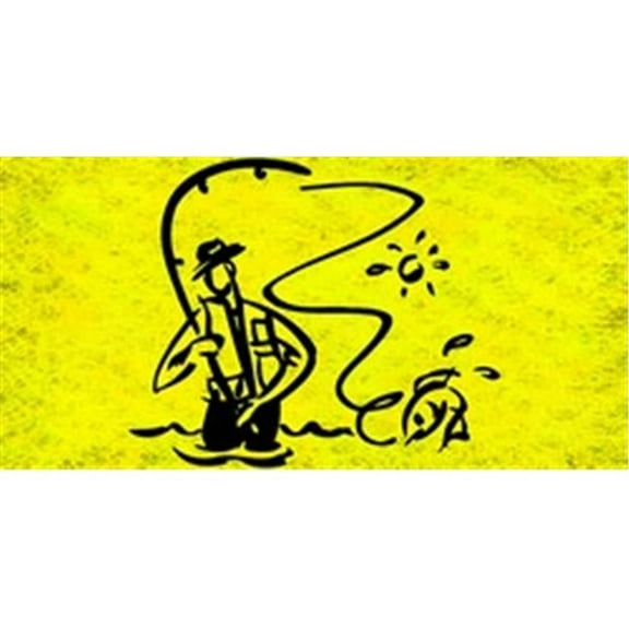 Fly Fishing Line Art License Plates