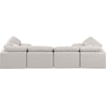 thumbnail image 3 of Meridian Furniture Indulge 199" Linen Fabric U-Shaped Modular Sectional in Cream, 3 of 10