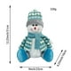 thumbnail image 1 of xihome Figura decorativa navideña de Pap Noel sentado azul, muñeco de nieve y reno. Adorno para mesa o repisa., 1 of 6