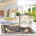 thumbnail image 5 of Yayeee Dish Drying Mat for Kitchen Counter 18"x24" Microfiber Absorbent Pad, Blue Geometric Eagle, 5 of 7