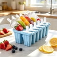 thumbnail image 4 of Juego de moldes de silicona para paletas heladas de 12 cavidades con palitos – Molde para helados caseros apto para alimentos, 4 of 6