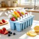 thumbnail image 4 of Juego de moldes de silicona para paletas heladas de 12 cavidades con palitos – Molde para helados caseros apto para alimentos, 4 of 6