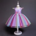 thumbnail image 2 of Lindo vestido de diseño para niña, falda de malla, falda de princesa, falda abullonada de primavera, falda de arcoíris con degradado, regalo para el Día del Niño, 2 of 6
