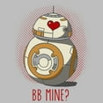 thumbnail image 2 of Men's Star Wars Valentine's Day BB Mine?  Long Sleeve Shirt Athletic Heather X Large, 2 of 4