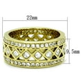 thumbnail image 2 of IP Gold(Ion Plating) Stainless Steel Ring with AAA Grade CZ in Clear for Women Clear Stone Color Style TK1558 Size 6, 2 of 4