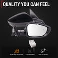 thumbnail image 3 of Passenger Side Power Side View Mirror with Integrated Turn Signal - Compatible with 2023-2025 Honda Accord - Power Adjust, Turn Signal, Manual Folding - Paintable Textured Black - OEM 76208-30B-A01, 3 of 6