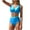 Sky Blue, variant on VBTAPA Bikini Set for Women Ruched High Waisted Two Piece Swimsuit Twist Front Cut Out Bathing Suit Prime Sales of The Day Black XL