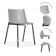 thumbnail image 4 of Set 4 Sillas Colombo Plastico y Base Metal para Hogar, Jardin, Oficina Mundo In Noto, 4 of 9