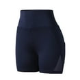thumbnail image 3 of PEASKJP Flowy Shorts Women'S Juniors Mid Rise Jean Shorts Folded Hem Denim Shorts for Women Bike Shorts for Women Navy X-L, 3 of 5