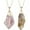 Mix color, variant on HOOUN 10pcs Rainbow Healing Crystal Agate Stone Pendant Necklace Irregular Natural -20 inches-Rainbow