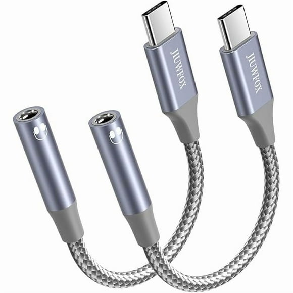 ccwmincc USB C to 3.5mm Headphone Jack Adapter, (2Pack) USB-C to Aux Audio Dongle Adapter Cord for iPhone 17/16/15 Pro Max, Samsung Galaxy S25/S24/S23/S22, iPad mini/Air/Pro, Pixel 10/9/8