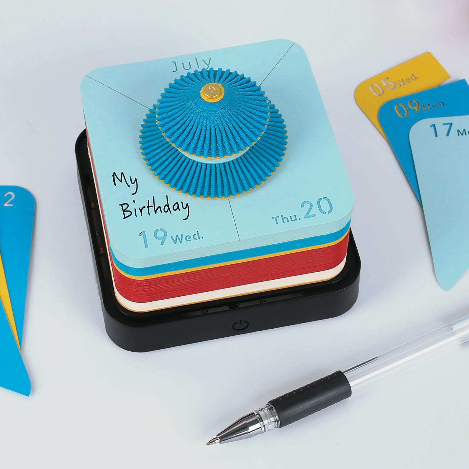 Time Piece Calendar 2026,Tear Away Calendar,3D Calendar 2026,3D Hand Torn Calendar,Tree House Paper Sculpture Calendar with Lights,for Note Taking,Decorative Ornament