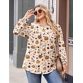 thumbnail image 3 of Zeagoo Womens Plus Size Tops Long Sleeve T-Shirts Crew Neck Flowy Tunic Fall Casual Loose Blouse, 3 of 5