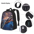thumbnail image 5 of Naloa Night Sky Turtle Print Large Capacity Backpack Lunch Bag Pencil Case Combination 3 Piece Set for Student, 5 of 8