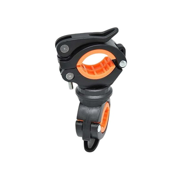 Naiovety Soporte de luz, accesorios de goma para ciclismo, instalación práctica, soporte de lámpara multiusos a prueba de golpes, estante de Ciclismo Negro/Naranja