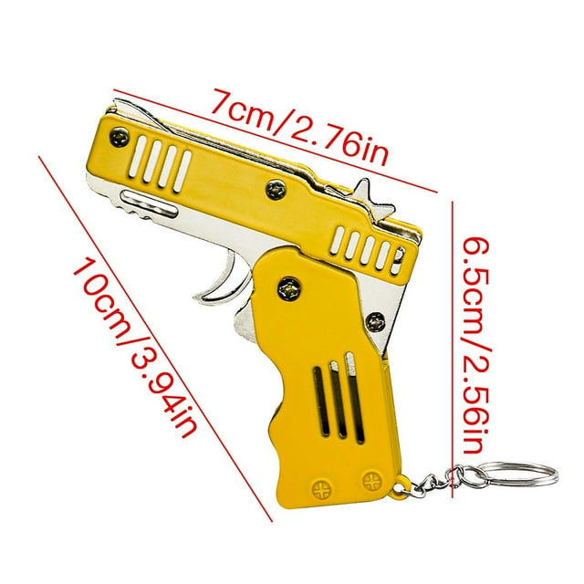 Juguete de tirachinas con banda elástica HUOGUO Metal Burst plegable