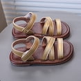 thumbnail image 5 of UAYOTSE Big Girls Sandals Open Toe Adjustable Strap Flat Dress Sandals Elegant for Wedding Events,Sizes 7, 5 of 6