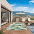 thumbnail image 3 of Tropical Plants Outdoor Rug for Patio/Deck/Porch, Non-Slip Large Area Rug 5 x 8 Ft, Summer Coastal Beach Coconut Tree Green Indoor Outdoor Rugs Washable Area Rugs, Camping Rug Carpet Runner, 3 of 8