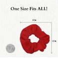thumbnail image 4 of Motique Accessories 12 Pack Solid Hair Ties Scrunchies (Red), 4 of 5