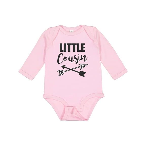 Inktastic Little Cousin with Arrows Boys or Girls Long Sleeve Baby Bodysuit