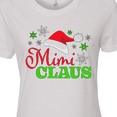thumbnail image 4 of Inktastic Mimi Claus with Christmas Santa Hat and Snowflakes Women's T-Shirt, 4 of 5
