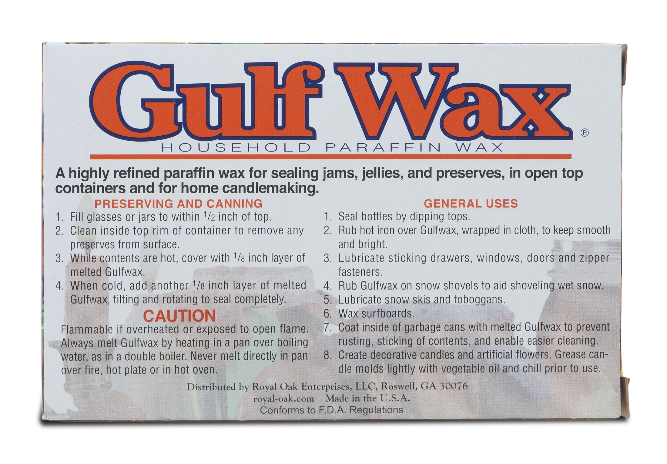 (2 pack) Gulf Wax Household Paraffin Wax - Multi-Purpose - 16 oz