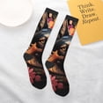 thumbnail image 5 of Balery Colorful Flower German Shepherd Printed Novelty Socks Men's Women's Crew Socks Sports Socks Knee High Socks Cotton Socks Quirky and Cool Socks, 5 of 9