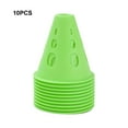 thumbnail image 4 of 10pcs roller skate pile flat flower pile training Ball Game training props Obstacle thickened windproof skates barricade [Green], 4 of 9