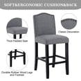 thumbnail image 5 of Fabric Upholstered Gray Counter Height Dining Chair with Nailhead Trim,Set of 2, 5 of 8
