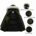thumbnail image 3 of Chrisuno Ladies Parka Winter Coat Waterproof Warm Long Puffer Jacket With Soft Inside 2XL Army Green, 3 of 5