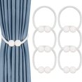 thumbnail image 1 of Pack de 6 cordones de cortina magnética, elegantes clips de cortina de cuentas de perla con fuerte imán para la decoración del hogar Feliz Sencillez, 1 of 3