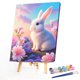 thumbnail image 5 of Kit de pintura por números sobre lienzo, arte al óleo artesanal, decoración de imagen de conejo, 40x50cm, blanco, 5 of 9