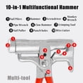 thumbnail image 3 of 10-in-1 Hammer Pocket Multitool Multifunctional Pliers Multiuse Tool with Carpenter Hammer Screwdriver Nail Pliers/Puller Pipe Monkey Wrench Wire Cutter for Camping Emergencies, 3 of 8