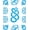 Blue, Pattern 2, variant on ODIKA 4'x6' Machine Washable Non-Slip Area Rug, Labyrinth Knot Continuous Path Mosaic High Traffic Rug, Blue, 534832
