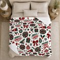 thumbnail image 5 of Merry Spirited Cheerleading Christmas, Festive Holiday Scene, Warm Flannel Blanket for Living Room and Family Room, Art Lovers Christmas Gift, Festive Home Decor, 5 of 9