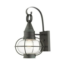 26901-61 Livex Lighting Newburyport - 1 Light Outdoor Wall Lantern in Bohemian Style - 8.75 Inches wide by 14.75 Inches high-Charcoal Finish