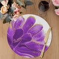 thumbnail image 3 of Purple Gold Round 15 Inch Placemats Set of 2, Abstract Flower Ombre Aesthetics Paint HeatResistant Non Slip Place Mats for Dining Table, Wipeable Braided Kitchen Table Mats for Housewarming, 3 of 9