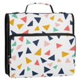 thumbnail image 5 of FORMRS Zipper Binder with Shoulder Strap 2-inch Ring 500 Sheet Capacity File Bag, White Minimalist Triangles, 5 of 5