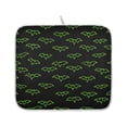 thumbnail image 2 of Green Bat Pattern Drying Dish Mat Quick Drying Absorbent Soft Durable for Kitchen 18" x 24", 2 of 10