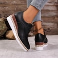 thumbnail image 4 of Miqool Women's Platform Wedge Heel Summer Casual Chic Pointed Toe Lace Up Thick Sole Rope Sole Dress Shoes, 4 of 9